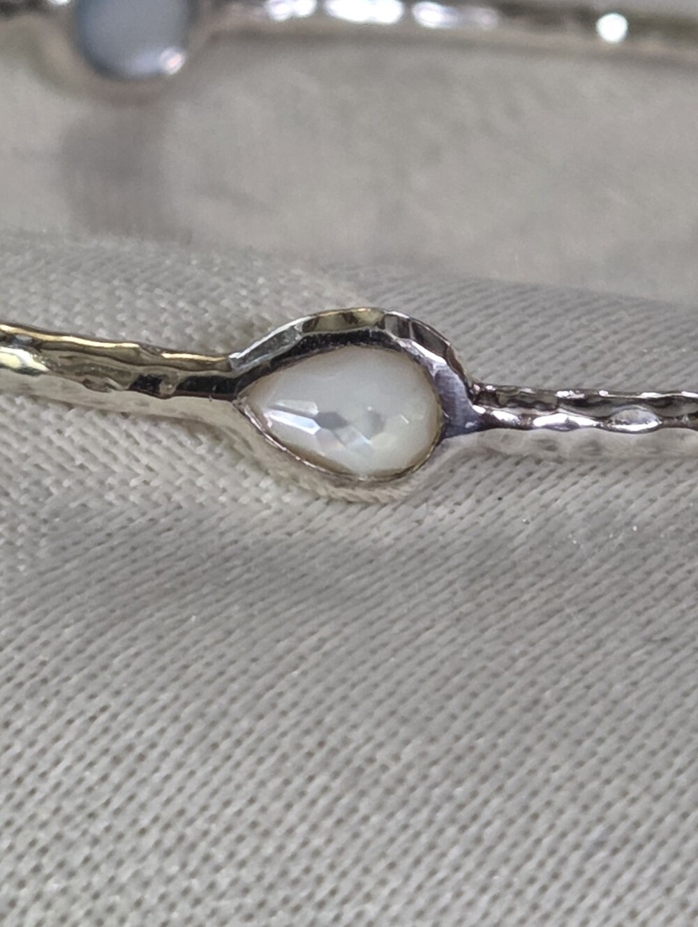 Ippolita Rock Candy 5 Stone Bangle Bracelet, Quartz, MOP, SS - Picture 7 of 14